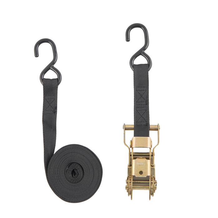 SECULOK 1" x16' Heavy Duty Ratchet Straps with S Hooks