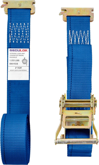 2" x 20' Logistic E-Track Ratchet Straps