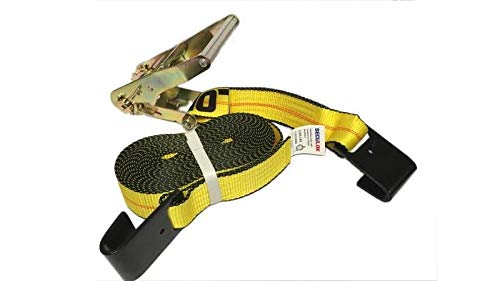 SECULOK 2" x 27' Heavy Duty Ratchet Tie Down Straps w/Flat Hooks, 3,333 Lbs WLL Cargo Control for Trucks & Trailers, 2 Inch Durable Straps for Motorcycle, ATV & Boat Transportation, 1 Pack