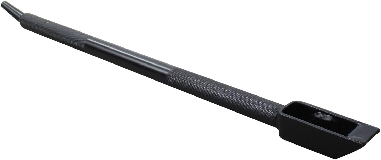 Painted Combination Winch Bar 35 inch with Rounded Head, Alloy Steel, Non-Slip Grip, Square End, Angular Tip for Secure Operation, Designed for Use with Trailer Winches on Flatbeds and Trucks