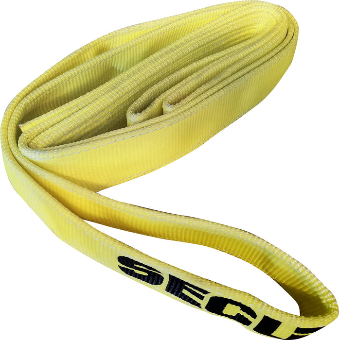 SECULOK Tow Strap 2" x 9’, Recovery Strap, Poly Web Sling with Reinforced Loops, Vehicle Recovery Rope, Lifting Strap, 15,000 LBS WLL Tree Saver for Rigging, Moving, Towing, Hoisting