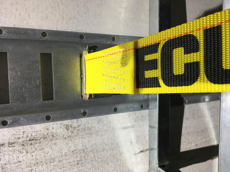 SECULOK 2" x 16' Logistic E-Track Cam Buckle Straps with 835 Lbs WLL, Durable and Secure Cargo Tie-Downs for Trucks, Vans & Trailers, Ideal for Safe Transit (Grey)